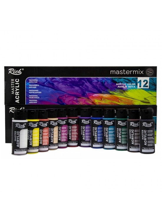 Rich Akrilik Boya Master-Mix 60 CC 12 Li Rich Akrilik Boya Master-Mix 60 CC 12 Li