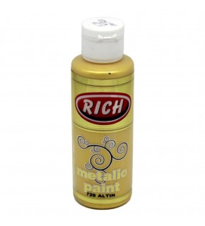 Rich Akrilik Boya Metalik 120 CC Altın 0720