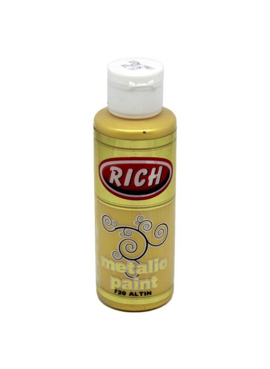 Rich Akrilik Boya Metalik 120 CC Altın 0720