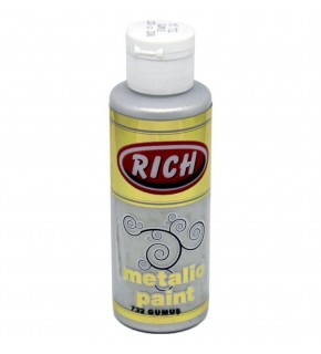 Rich Akrilik Boya Metalik 120 CC Gümüş 0732