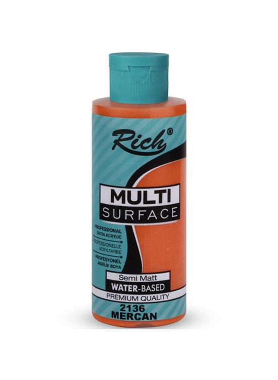 Rich Akrilik Boya Multi Surface 120 CC Mercan 120-2136