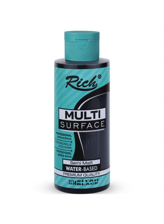 Rich Akrilik Boya Multi Surface 120 CC Siyah 120-2238 Rich Akrilik Boya Multi Surface 120 CC Siyah 120-2238