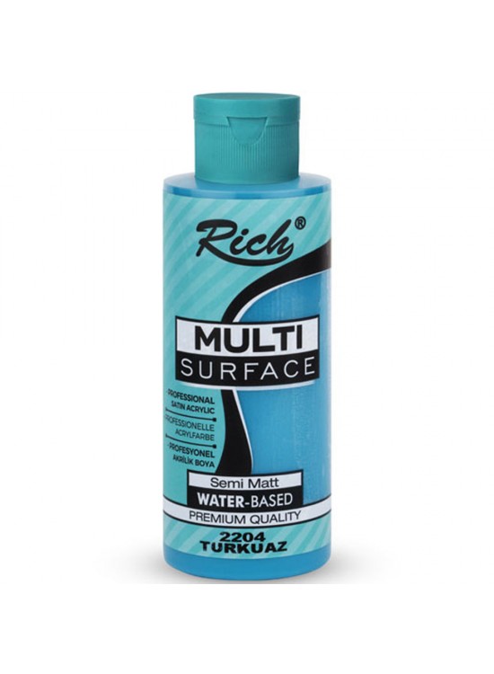 Rich Akrilik Boya Multi Surface 120 CC Turkuaz 120-2204