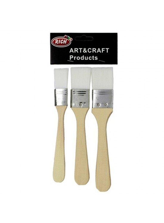 Rich Fırça Ekonomik Set Beyaz Kıl 3 Lü Rich Fırça Ekonomik Set Beyaz Kıl 3 Lü