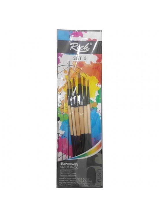 Rich Fırça Yeni Seri 03 Detay 6 Lı Set 5 11218
