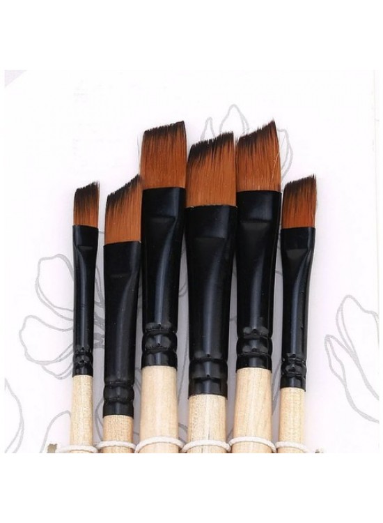 Rich Fırça Yeni Seri 04 Yan Kesik 6 Lı Set 11219