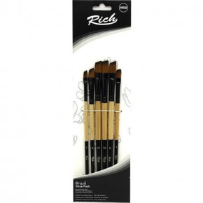 Rich Fırça Yeni Seri 04 Yan Kesik 6 Lı Set 11219
