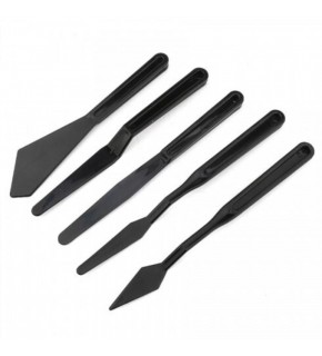Rich Spatula Plastik 5 Li Set Siyah 11247