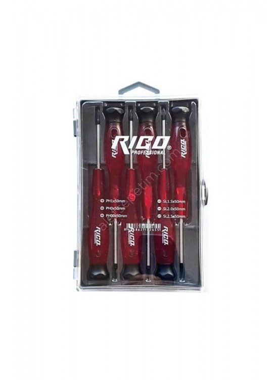 Rıco 003-KK1969 6lı Saatci Tornavida ( 3 Düz- 3 Yıldız ) Rıco 003-KK1969 6lı Saatci Tornavida ( 3 Düz- 3 Yıldız )