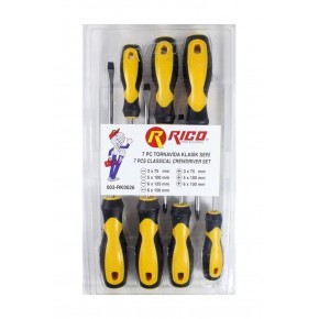 Rıco 003-RK0026 7li Klasik Tornavida Seti (4 Düz -3 Yıldız)