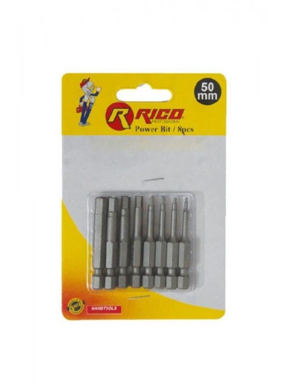 Rıco 005-KK1132 50MM 8 Parça Allen Bits Uç Seti Rıco 005-KK1132 50MM 8 Parça Allen Bits Uç Seti