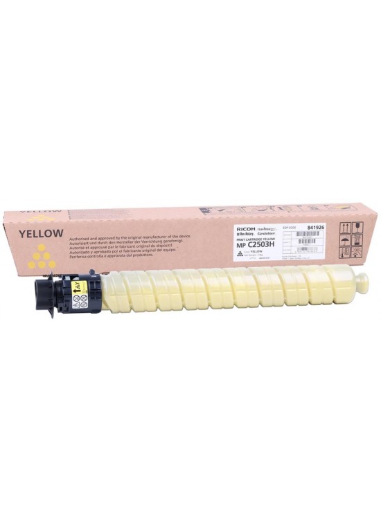 Ricoh MP C2503YH Yellow Sarı Orjinal Fotokopi Toneri MP C2003-2004-2011-2504 9.500 Sayfa Ricoh MP C2503YH Yellow Sarı Orjinal Fotokopi Toneri MP C2003-2004-2011-2504 9.500 Sayfa