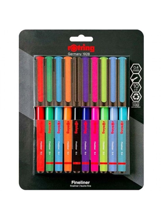 Rotring Liner Keçe Uçlu Kalem 10 Lu Bls Karışık