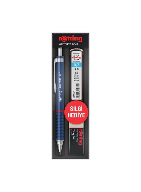 Rotring Okul Seti Tikky Retro 0.7+Min Silgi Hediyeli Mavi Rotring Okul Seti Tikky Retro 0.7+Min Silgi Hediyeli Mavi