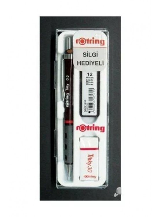 Rotring Okul Seti Versatil+Min Silgi Hediyeli 0.5 MM Bordo RO-KK07-05
