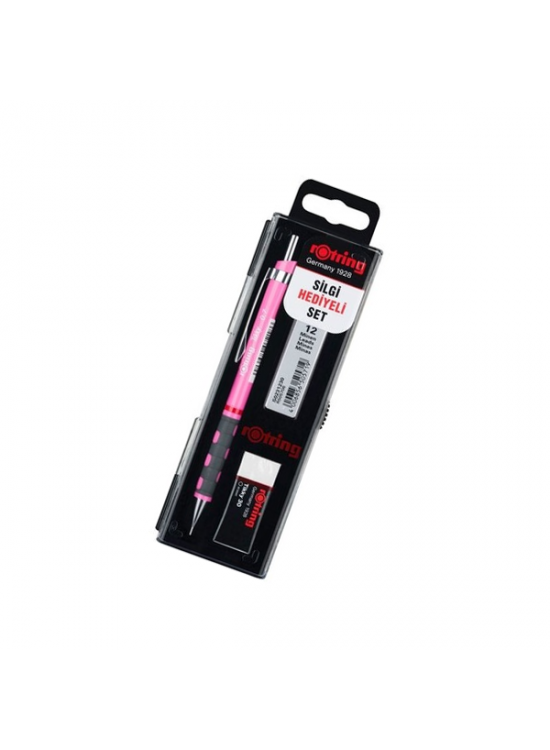 Rotring Okul Seti Versatil+Min Silgi Hediyeli 0.7 MM Fosforlu Pembe RO-KK07-07FP