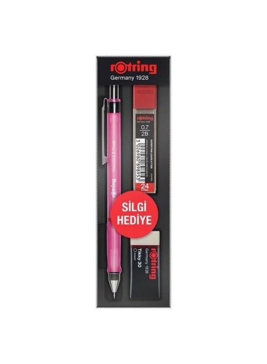 Rotring Okul Seti Visuclick Versatil/Min Silgi 0.7 MM Opak Pembe RO-VK07 Rotring Okul Seti Visuclick Versatil/Min Silgi 0.7 MM Opak Pembe RO-VK07