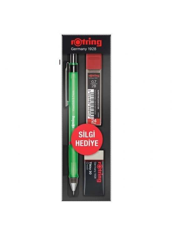 Rotring Okul Seti Visuclick Versatil /Min Silgi 0.7 MM Opak Yeşil RO-VK07 Rotring Okul Seti Visuclick Versatil /Min Silgi 0.7 MM Opak Yeşil RO-VK07