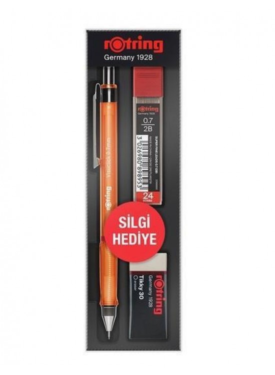 Rotring Okul Seti Visuclick Versatil/Min Silgi 0.7 MM Turuncu RO-VK07