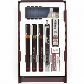 Rotring Rapido Kalemi Isograph Set Pergelsiz (0.2-0.3-0.5)+Tikky