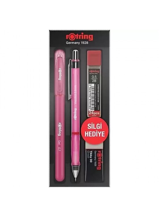 Rotring Visuclick+jel Okul Seti-0.5 MM Pembe