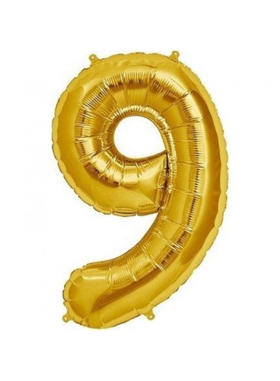 Rps Folyo Balon 32" Rakam Gold 9 (Yl) Rps Folyo Balon 32" Rakam Gold 9 (Yl)