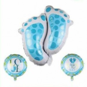 Rps Folyo Balon Ayak Foot Blue Seti 3 Lü 30" 9840