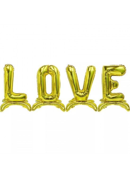 Rps Folyo Balon Ayaklı Stand Love Gold 1829