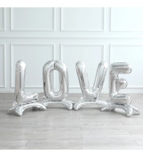 Rps Folyo Balon Ayaklı Stand Love Gümüş 1836