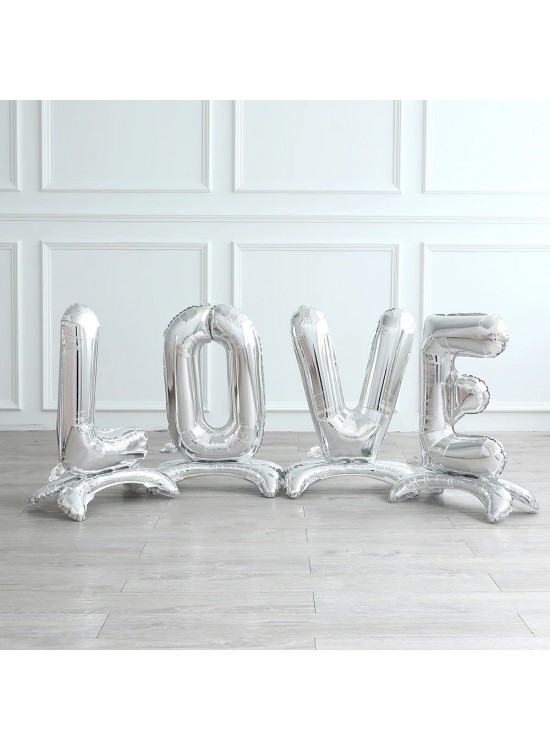 Rps Folyo Balon Ayaklı Stand Love Gümüş 1836 Rps Folyo Balon Ayaklı Stand Love Gümüş 1836