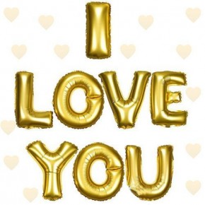Rps Folyo Balon Duvar I Love You 18" Gold 2099