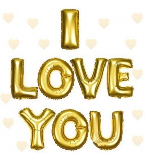 Rps Folyo Balon Duvar I Love You 18" Gold 2099