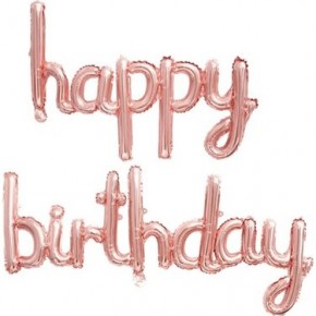 Rps Folyo Balon Happy Bırtday Rose Birleşik 2789