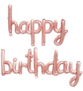 Rps Folyo Balon Happy Bırtday Rose Birleşik 2789