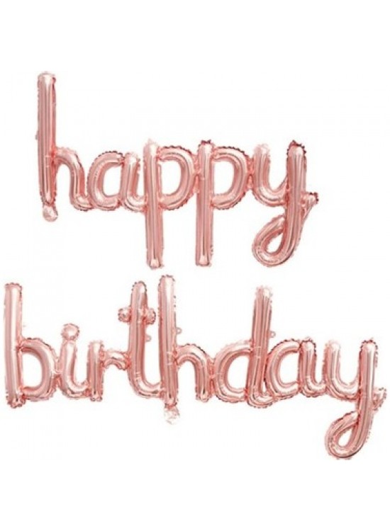 Rps Folyo Balon Happy Bırtday Rose Birleşik 2789