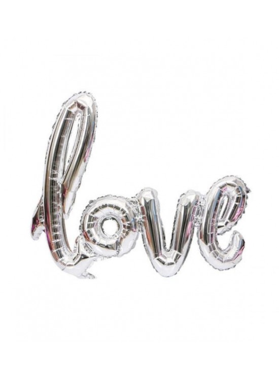 Rps Folyo Balon Love Banner Gümüş 40" 2186
