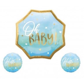 Rps Folyo Balon Oh Baby Seti 3 Lü Blue 24" 6870