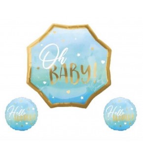 Rps Folyo Balon Oh Baby Seti 3 Lü Blue 24" 6870