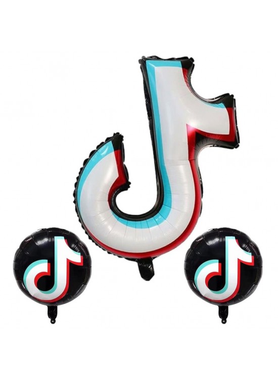 Rps Folyo Balon Tiktok Seti 3 Lü 28" Rps Folyo Balon Tiktok Seti 3 Lü 28"