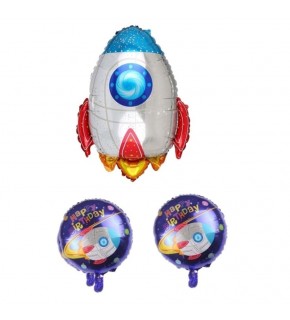 Rps Folyo Balon Uzay Set 3 Lü Roket 30" 9433