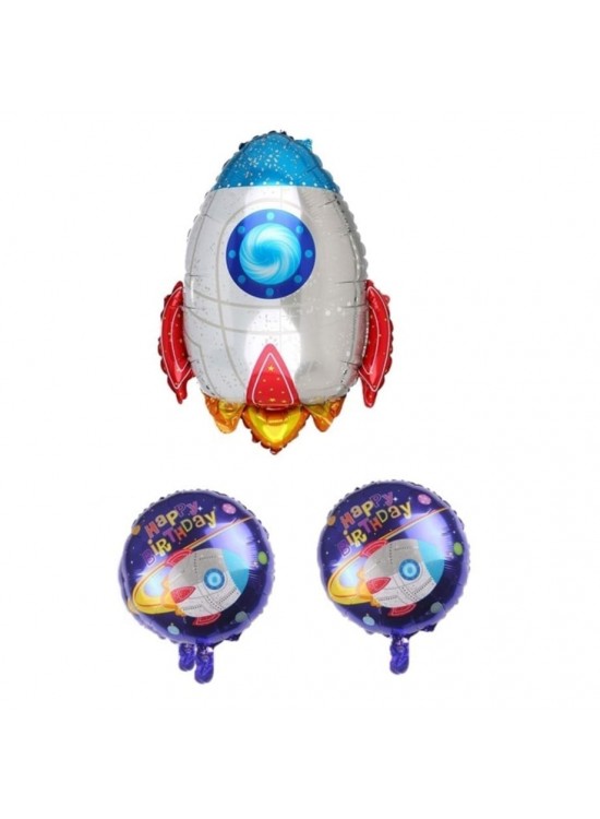 Rps Folyo Balon Uzay Set 3 Lü Roket 30" 9433 Rps Folyo Balon Uzay Set 3 Lü Roket 30" 9433