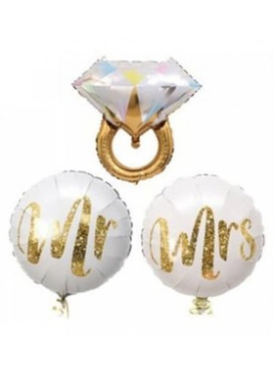 Rps Folyo Balon Weddıng Seti 3 Lü 32" Rps Folyo Balon Weddıng Seti 3 Lü 32"