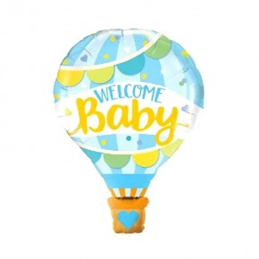 Rps Folyo Balon Welcome Baby Blue 34" 3007