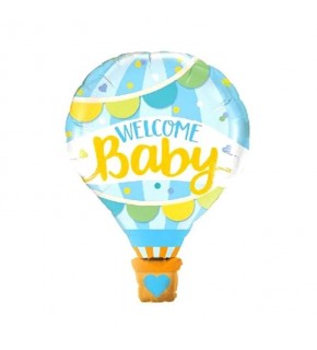 Rps Folyo Balon Welcome Baby Blue 34" 3007