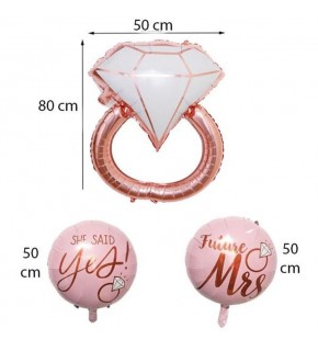 Rps Folyo Balon Yüzük Set Rose 36" 6719