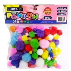 Rubenis Pon Pon 10 Renk Karışık 5063 (1 Adet)