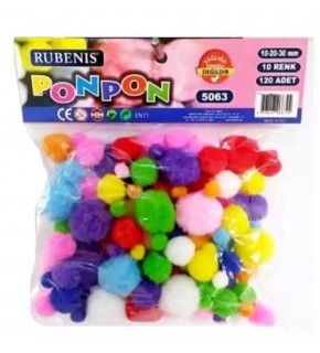 Rubenis Pon Pon 10 Renk Karışık 5063 (1 Adet)