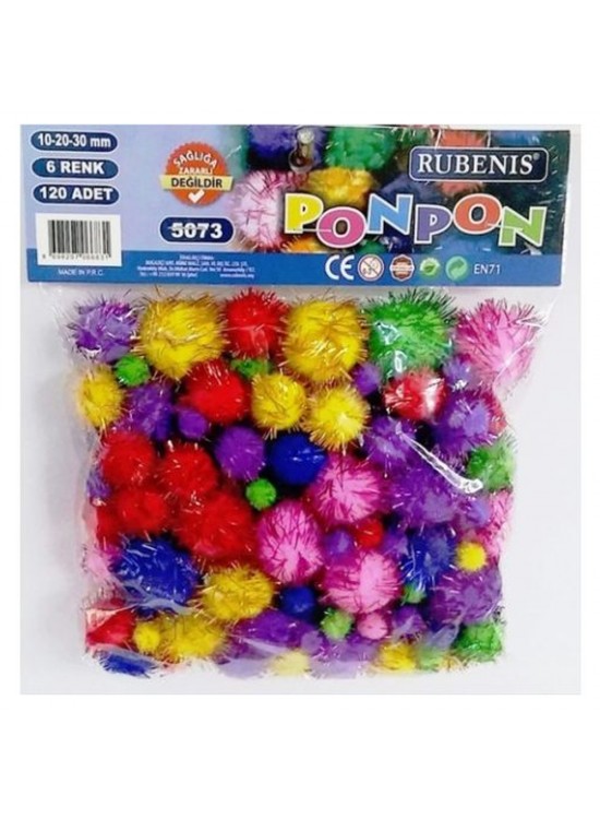 Rubenis Pon Pon 6 Renk Karışık Metalik 5073 (1 Adet)