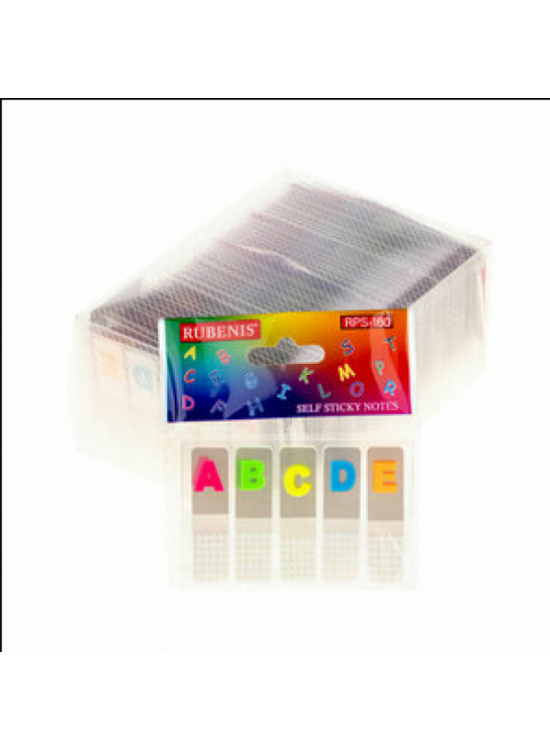 Rubenis Post It Şeffaf Harf Baskılı Şerit RPS-160 (1 Adet)