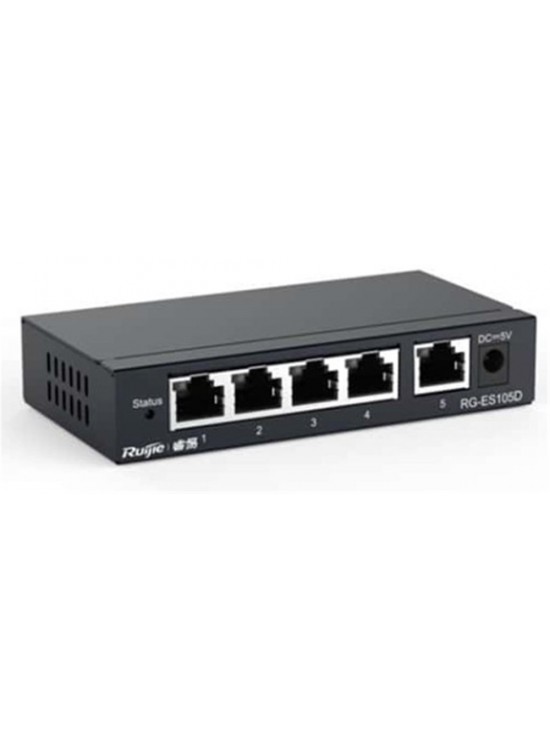 Ruijie-Reyee RG-ES105D 5-Port 10-100 Mbps Switch Metal Kasa